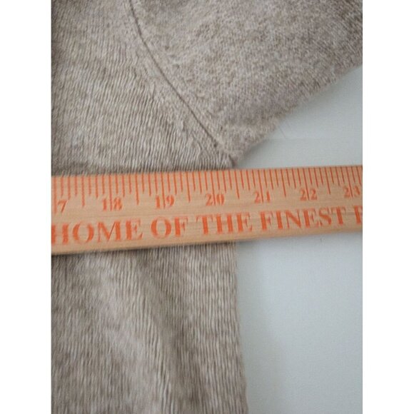 J Crew Shawl Collar Sweater Womens Size Medium Beige Neutral 100% Lambswool Knit - Picture 9 of 10